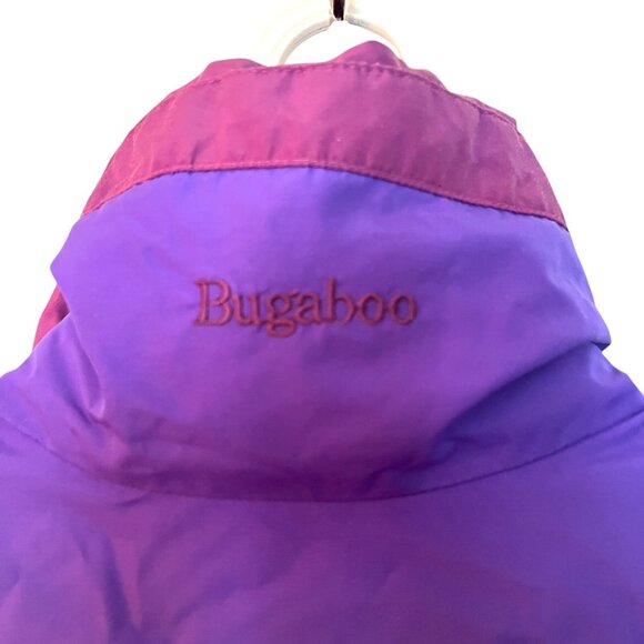 90s Women's Columbia Bugaboo Radial Sleeve Jacket Purple/Green Windbreaker Med - Picture 4 of 13